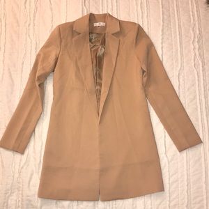 Missguided Beige Long Blazer 0